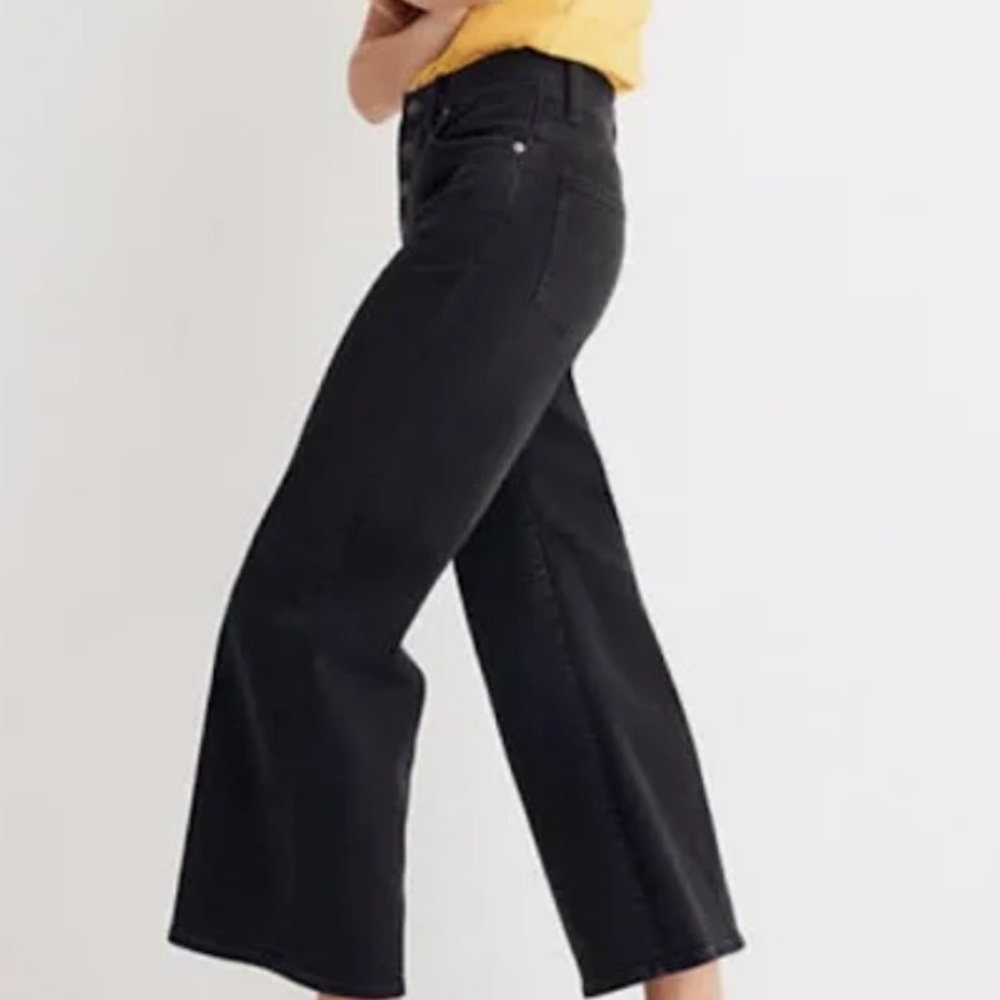 Madewell slim wide-leg crop jeans